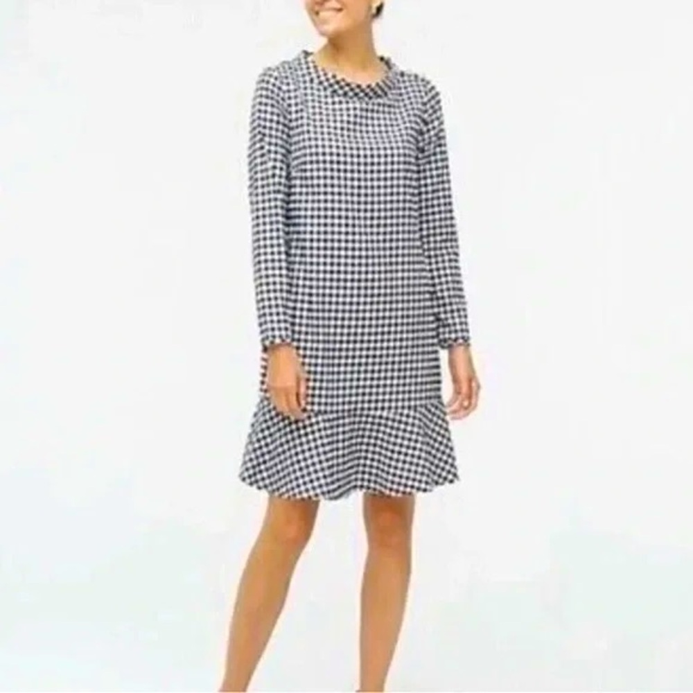 J. Crew black Gingham Dress Size M